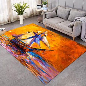 Painted Sailing Ship SW2229 Rug