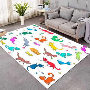 Cheery Colorful Cats SW1740 Rug