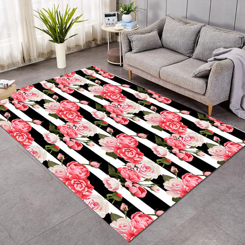 Image of Flower Stripes SW2484 Rug