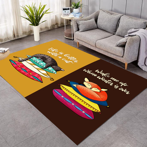 Image of Cat Hibernation SW2399 Rug