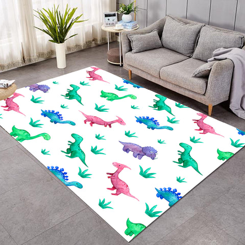 Image of Toy Dinosaurs White SW1745 Rug