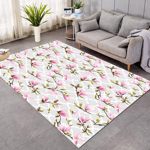 Image of Pink Orchid Wallpaper SW2062 Rug
