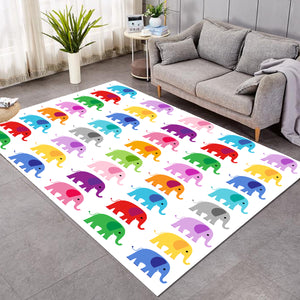 Colorful Elephants SW2061 Rug