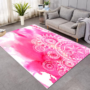 Designed Pink Clocks SW1886 Rug