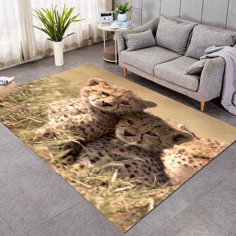 Image of 3D Cheetah Cubs SW2507 Rug