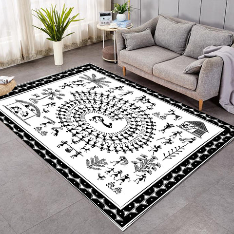 Image of Ancient Scripture White SW2178 Rug