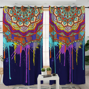 Colorful Mandala SCU0117957399 2 Panel Curtains