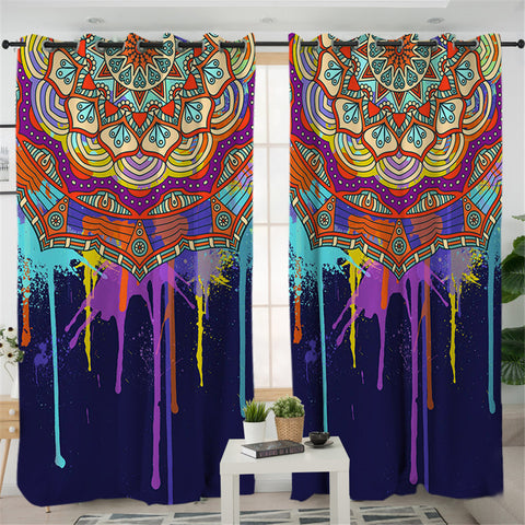 Image of Colorful Mandala SCU0117957399 2 Panel Curtains