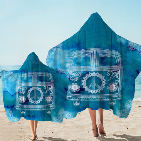 Image of The Cool Bus Hooded Towel - Beddingify