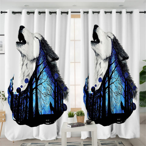 Image of Luna Wolf 2 Panel Curtains