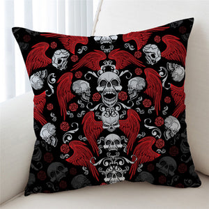 Evil Skull Pattern Cushion Cover - Beddingify