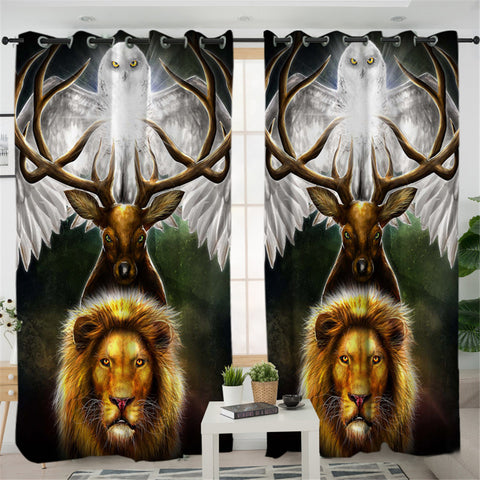 Image of Trinity Animal 2 Panel Curtains