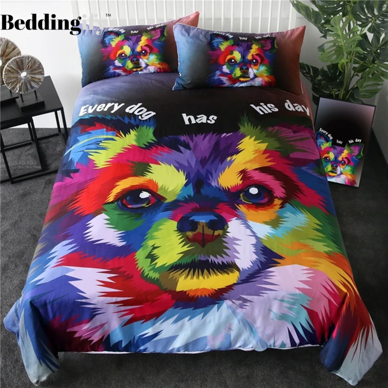 Watercolor Art Dog Bedding Set - Beddingify