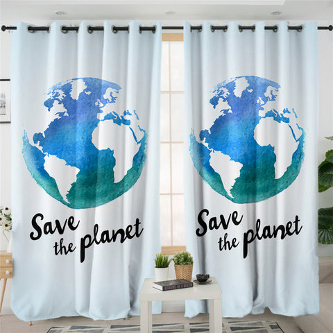 Image of Save The Planet 2 Panel Curtains
