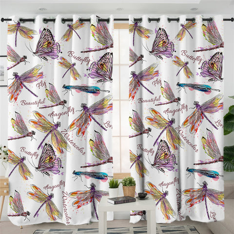 Image of Butterdragon 2 Panel Curtains