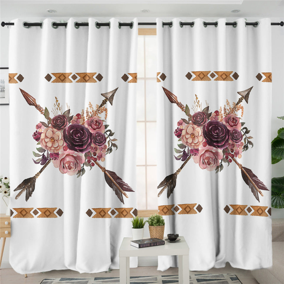 Wooden Arrows 2 Panel Curtains
