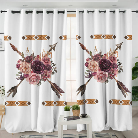 Image of Wooden Arrows 2 Panel Curtains