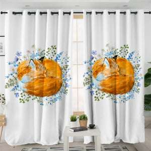 Sleeping Fox 2 Panel Curtains