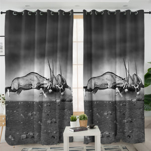 Gazelles 2 Panel Curtains