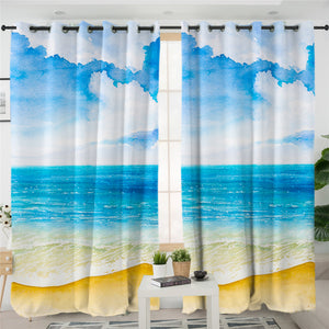 On The Beach 2 Panel Curtains