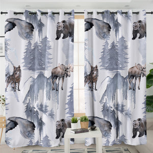 Cold Beasts 2 Panel Curtains