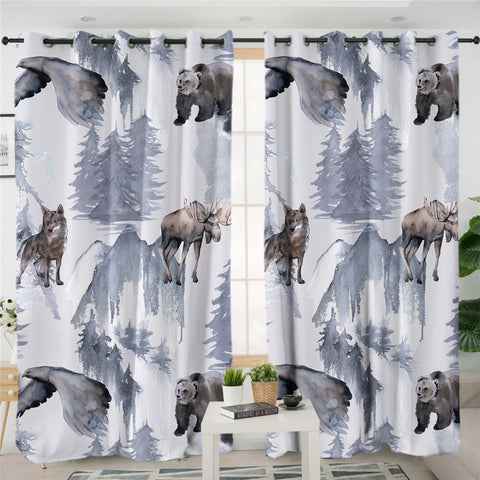 Image of Cold Beasts 2 Panel Curtains