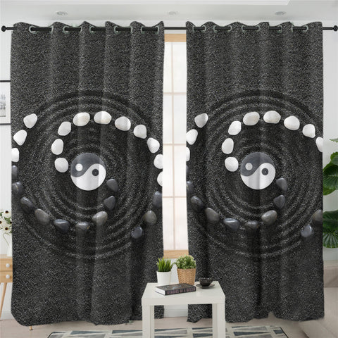 Image of Tai Chi Ripple 2 Panel Curtains