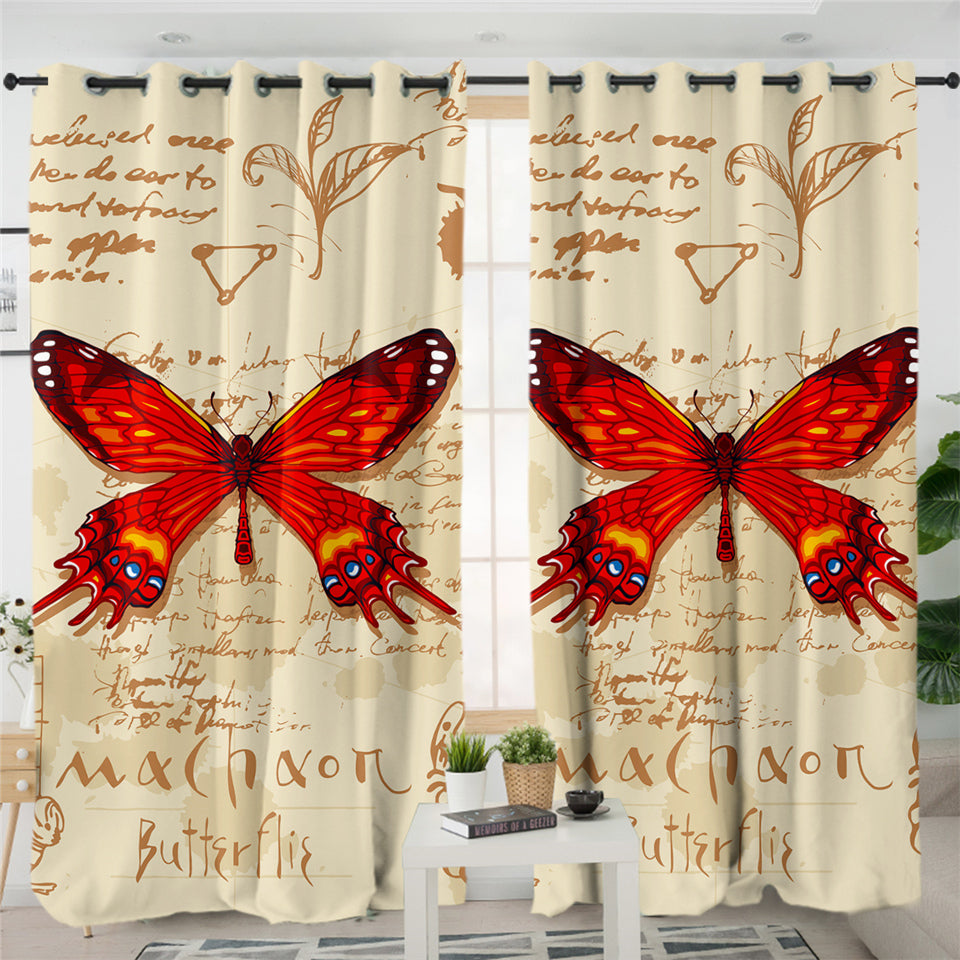 Machaon Butterfly SWCG1558 2 Panel Curtains