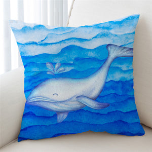 Happy Whale Cushion Cover - Beddingify