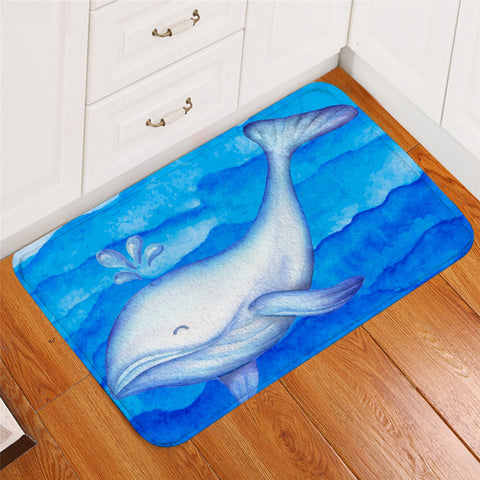 Image of Painted Whale Door Mat