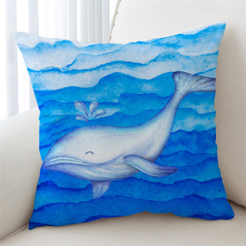 Image of Happy Whale Cushion Cover - Beddingify