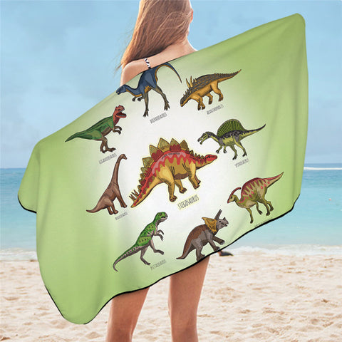 Image of Dinosaur Collection Jade Bath Towel