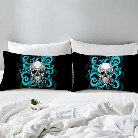 Image of Skull On Tentacles Pillowcase