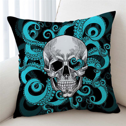 Image of Skull On Kraken Cushion Cover - Beddingify