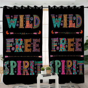 Wild Free Spirit 2 Panel Curtains