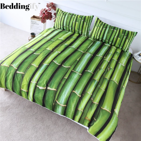 Image of Green Bamboo Comforter Set - Beddingify