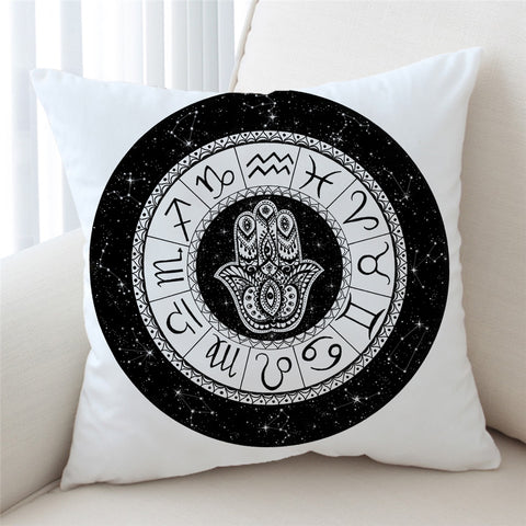 Image of Zodiac Signs Cosmic Cushion Cover - Beddingify