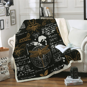 Insects Sherpa Fleece Blanket - Beddingify