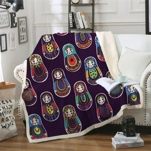 Girl Doll Sherpa Fleece Blanket - Beddingify