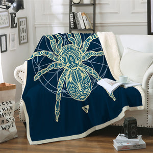 Spider Sherpa Fleece Blanket - Beddingify