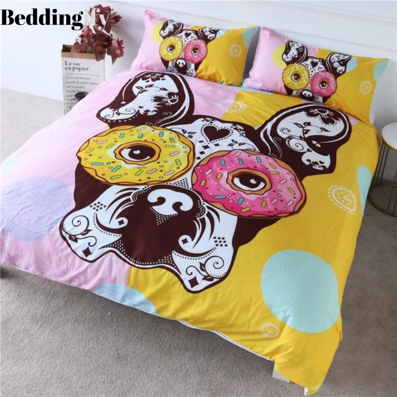 Hippie Bulldog Comforter Set - Beddingify