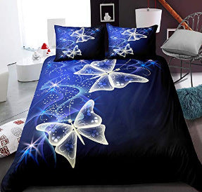 White Butterfly Bedding Set