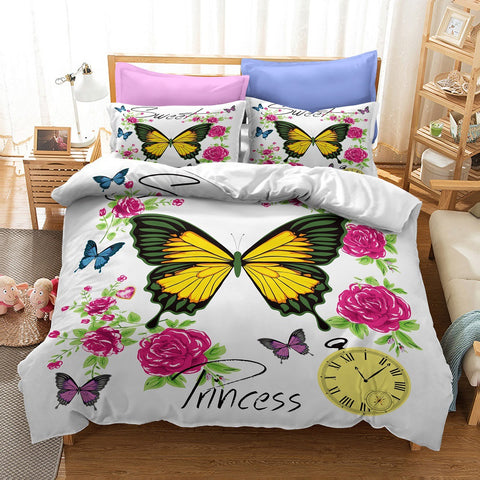 Image of Flower Butterfly Bedding Set
