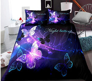 Night Butterfly Bedding Set