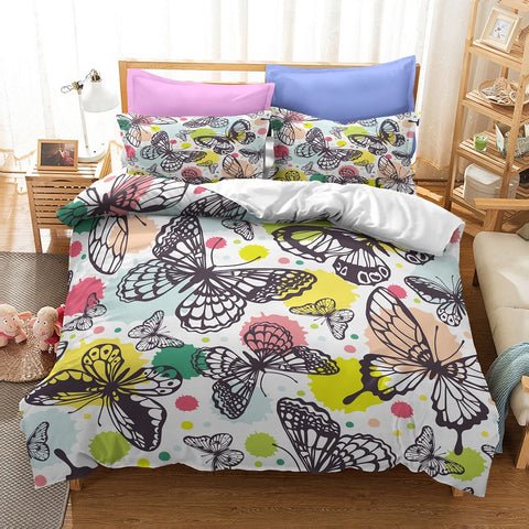 Image of Colorful Butterfly Bedding Set