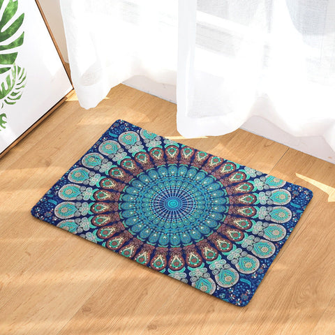 Image of Cold Color Mandala Door Mat