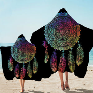 Faded Color Dream Catcher Hooded Towel