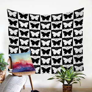Checked Butterflies SW2328 Tapestry