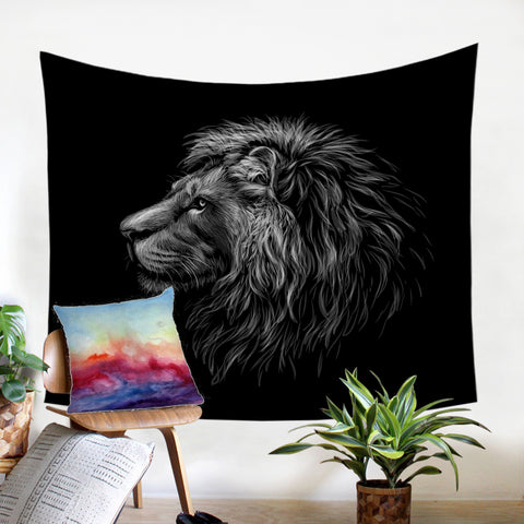 Image of B&W Lion SW2492 Tapestry