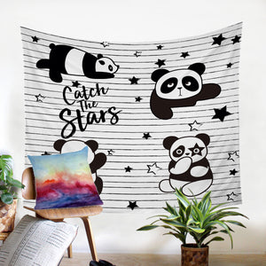 Catch The Stars Panda SW1656 Tapestry